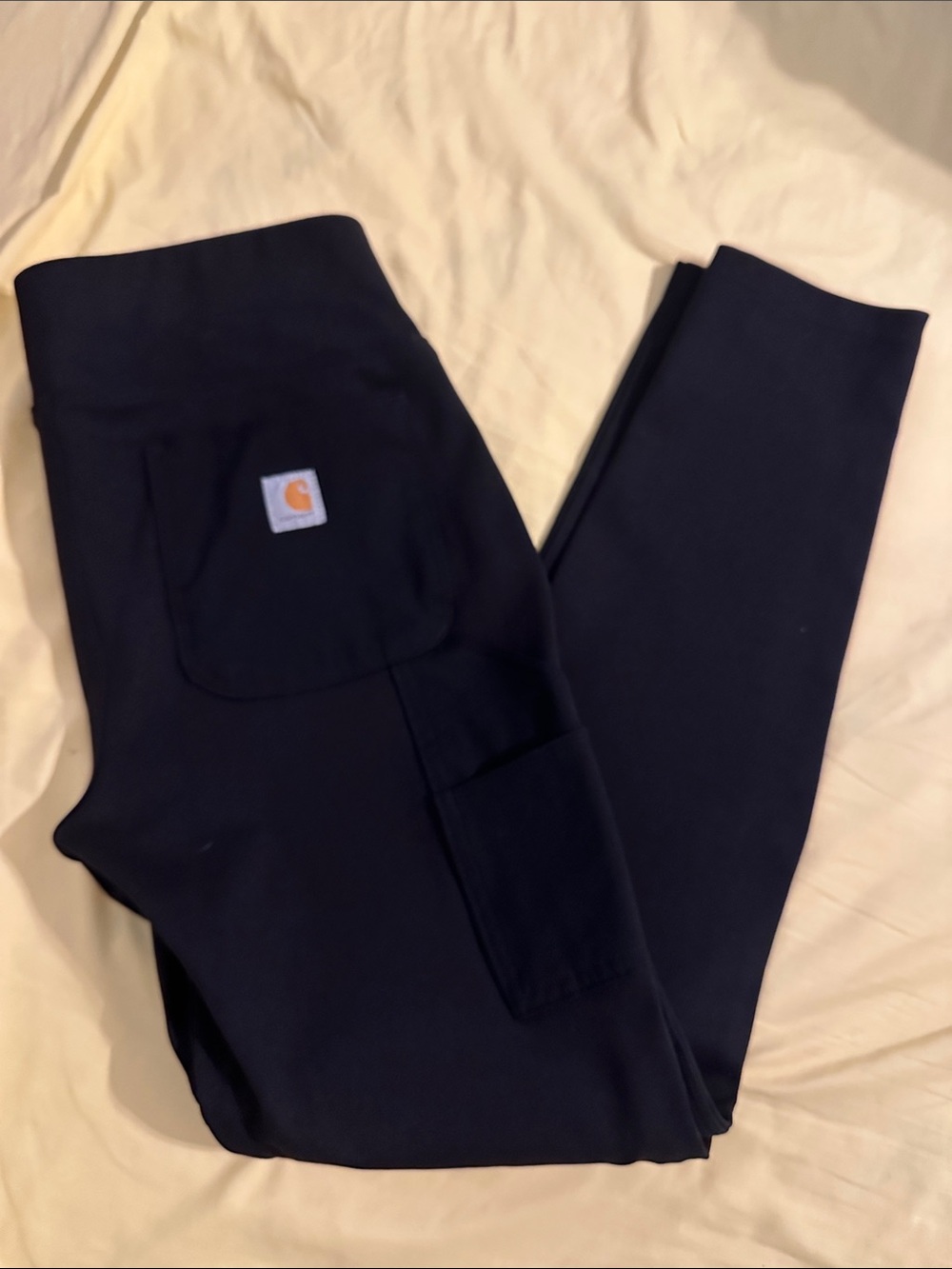 Carhartt Black Boot Cut Cargo Pants with Logo Patch